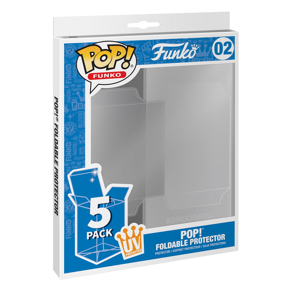 Funko Pop Rocks Collectors -Foldable 3 3/4-Inch Pop! Protector 5-Pack (UV)