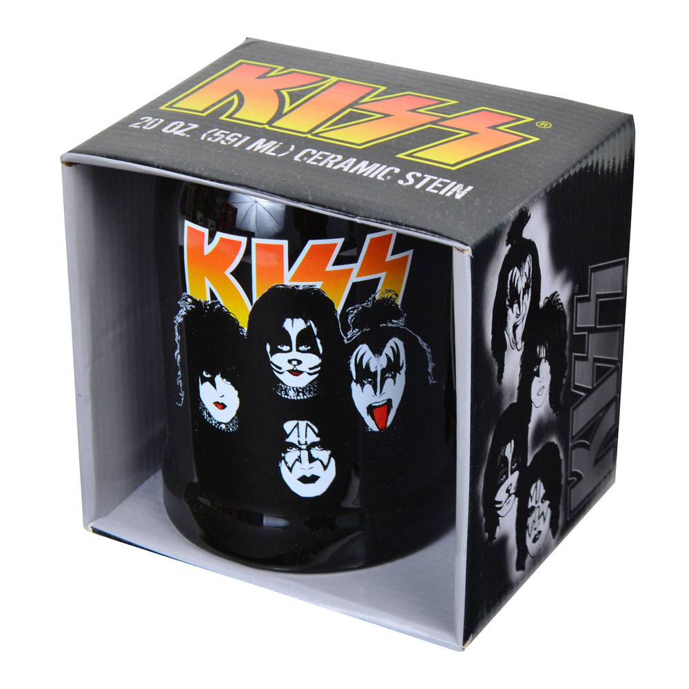 SOLD OUT! KISS Collectible 2012 Vandor Band Member Faces 20 oz Ceramic Stein