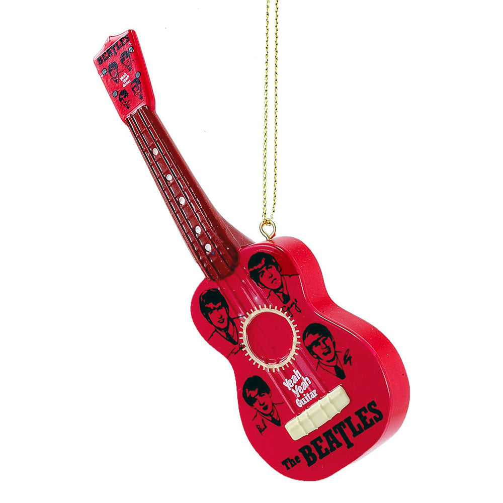 Beatles Collectible 2015 Kurt Adler Retro Toy 5" Red Guitar Christmas Ornament
