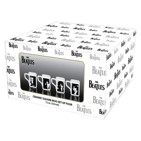The Beatles Collectibles: 2019 White Album Square Ceramic 12 oz Mug Set of 4