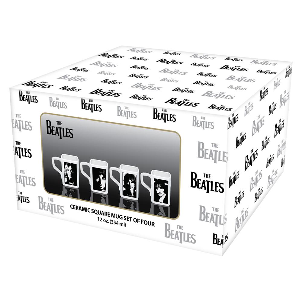 The Beatles Collectibles: 2019 White Album Square Ceramic 12 oz Mug Set of 4