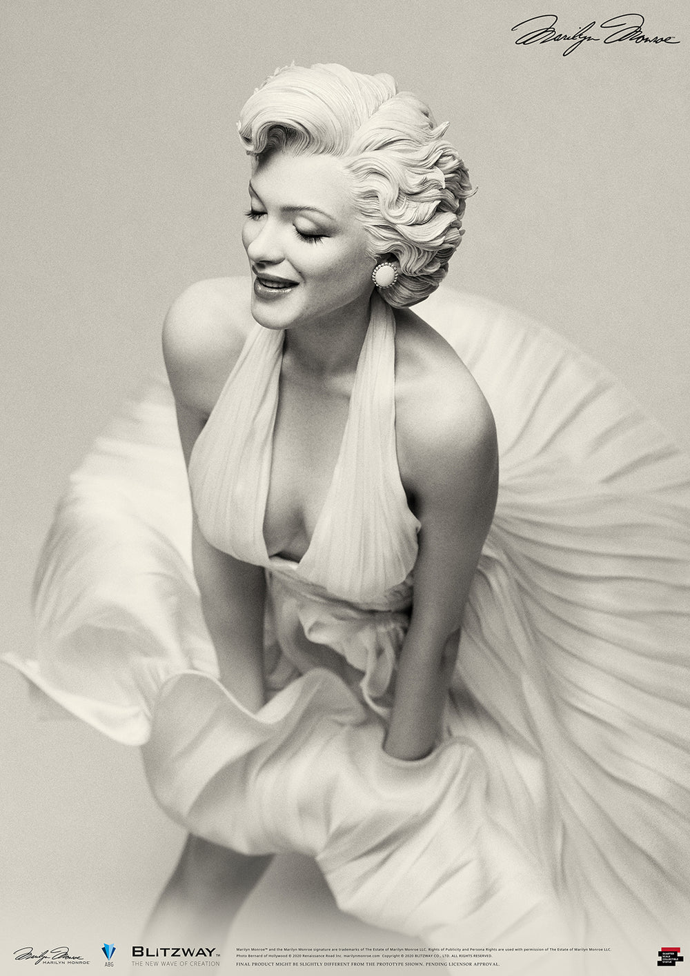 Marilyn Monroe Collectible 2021 Blitzway 1/4 Superb Scale Statue