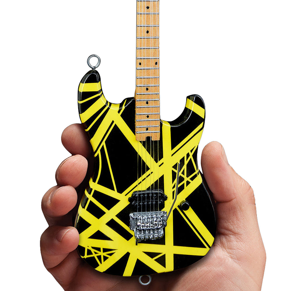 Eddie Van Halen Collectible Axe Heaven VH2 "Bumblebee" Mini Guitar Replica in EVH Guitar Case