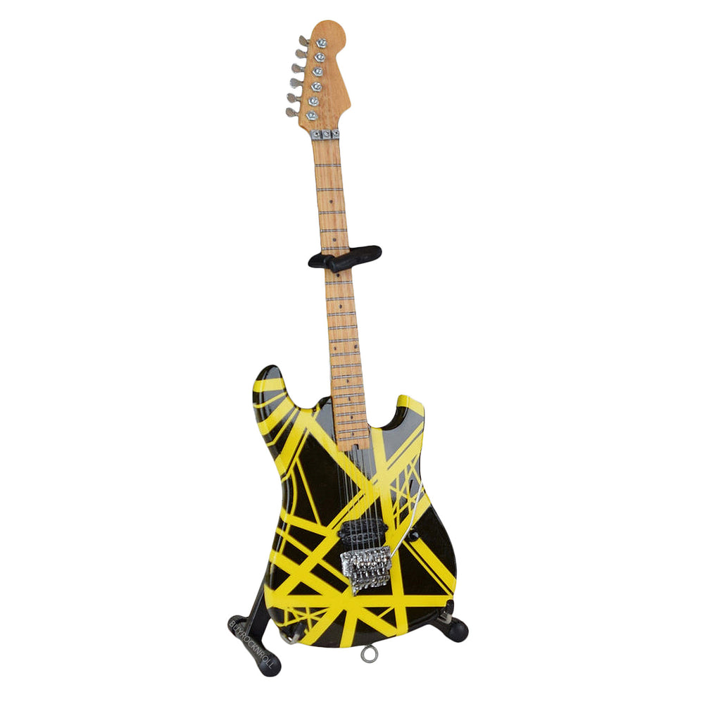 Eddie Van Halen Collectible Axe Heaven VH2 "Bumblebee" Mini Guitar Replica in EVH Guitar Case