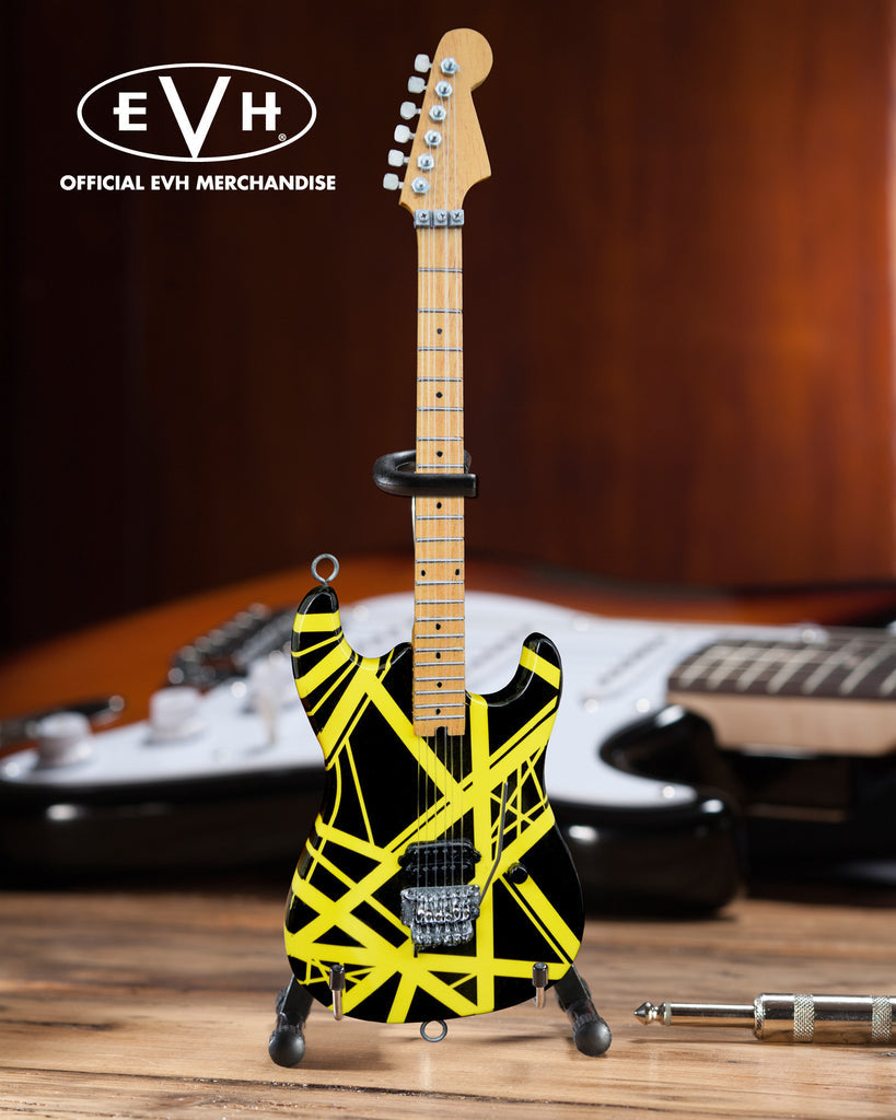 Eddie Van Halen Collectible Axe Heaven VH2 "Bumblebee" Mini Guitar Replica in EVH Guitar Case