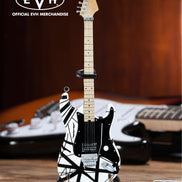 Eddie Van Halen Collectible Black & White VH1 Eddie Van Halen Mini Guitar Replica