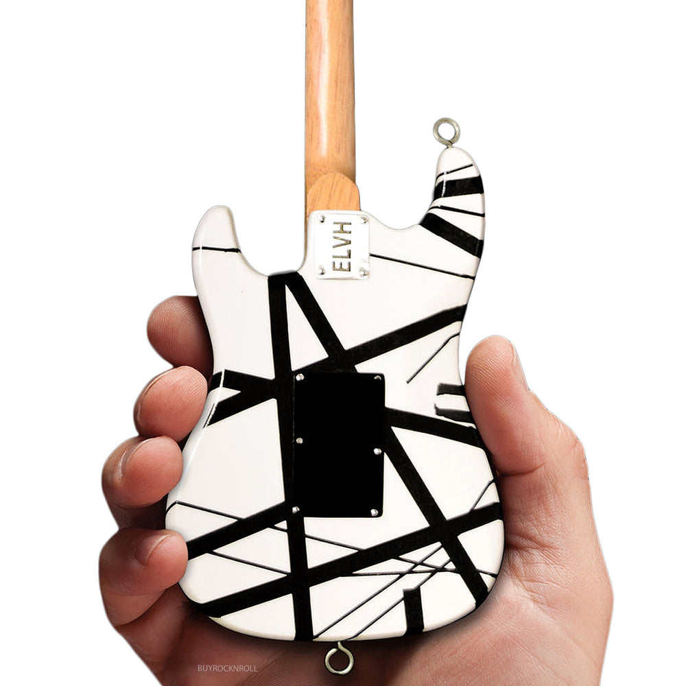 Eddie Van Halen Collectible Black & White VH1 Eddie Van Halen Mini Guitar Replica