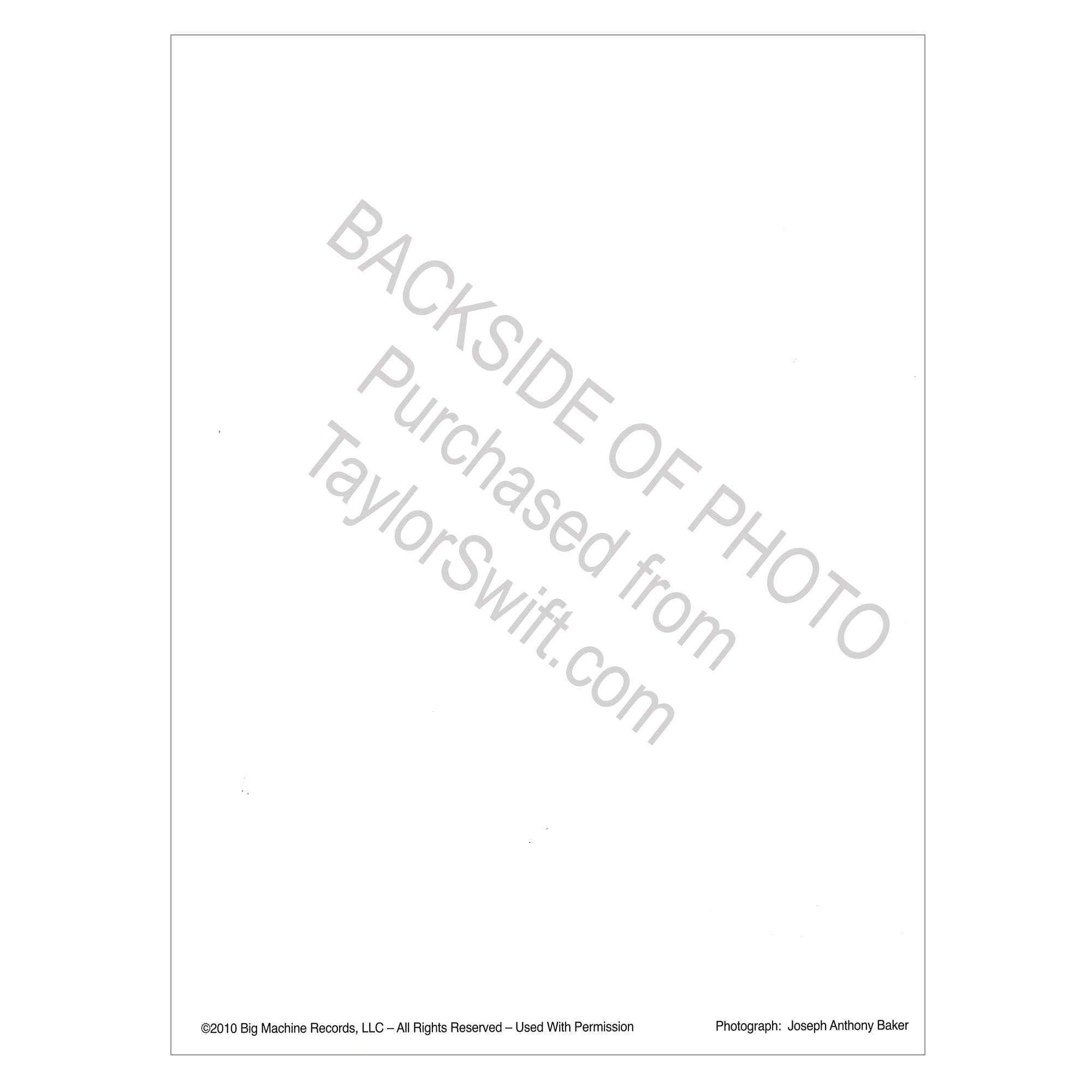Taylor Swift Store 2010 Merchandise: Speak Now Album 8x10 Collectible Photo -New