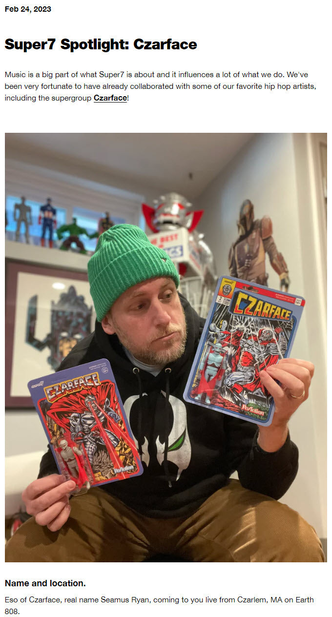 Cosmic Czarface Collectible 2022 Super 7 Cosmic Czarface ReAction Figure