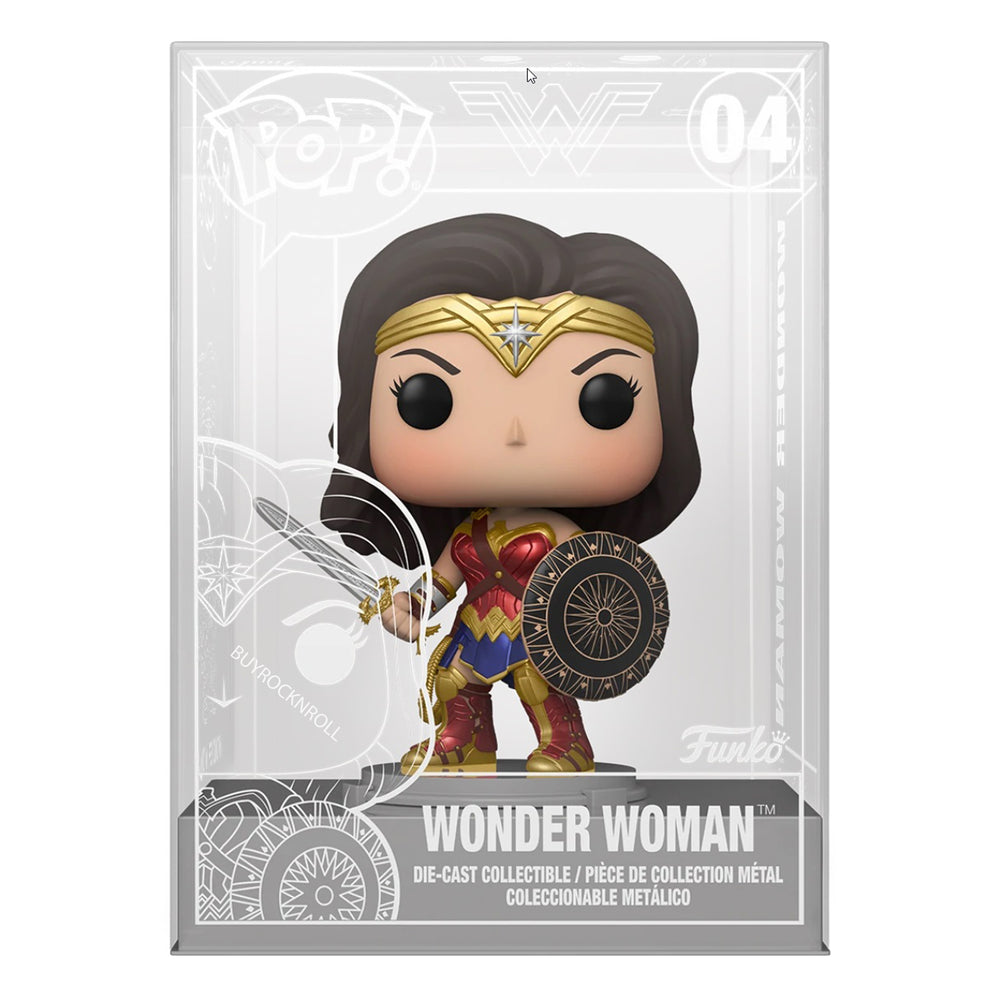 Wonder Woman Collectible 2022 Funko Shop Exclusive Pop! Die-Cast DC Comics Figure w/ Sword & Shield
