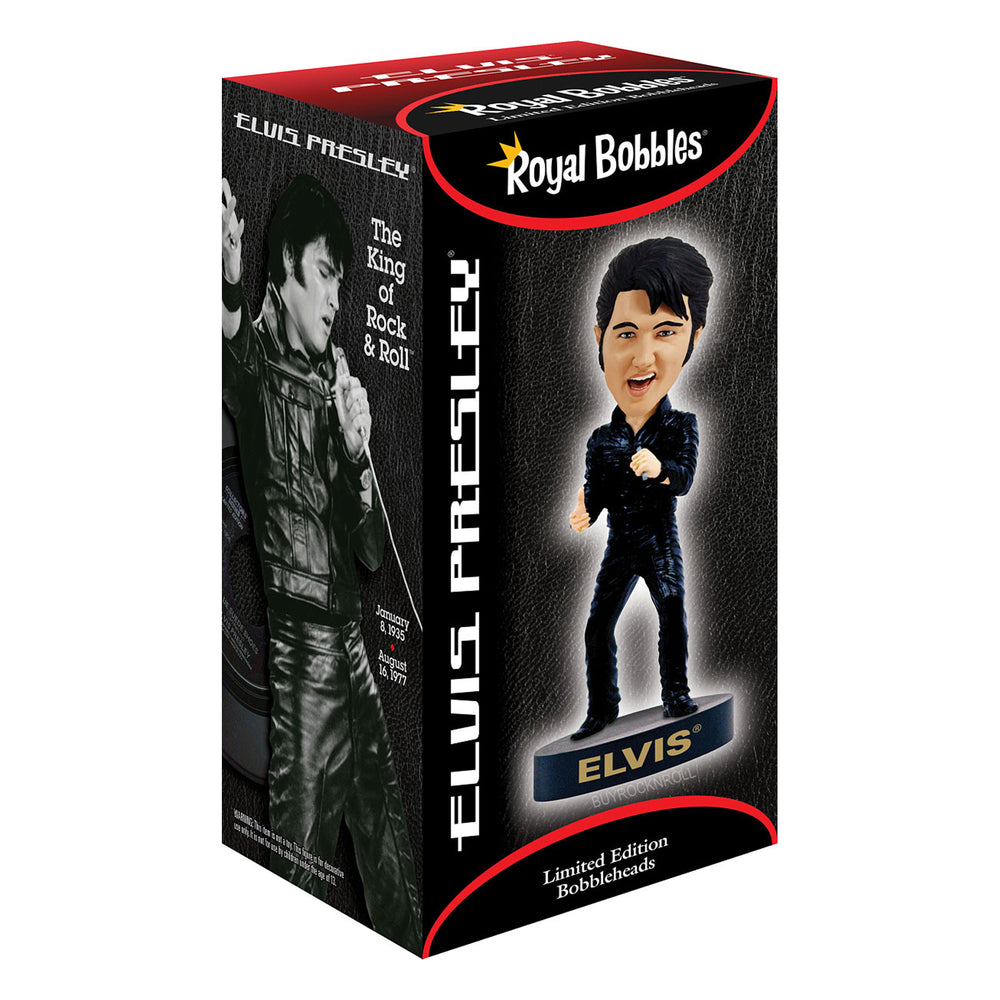 Elvis Presley Collectible Royal Bobbles Black Leather '68 Comeback Special Bobblehead Figure