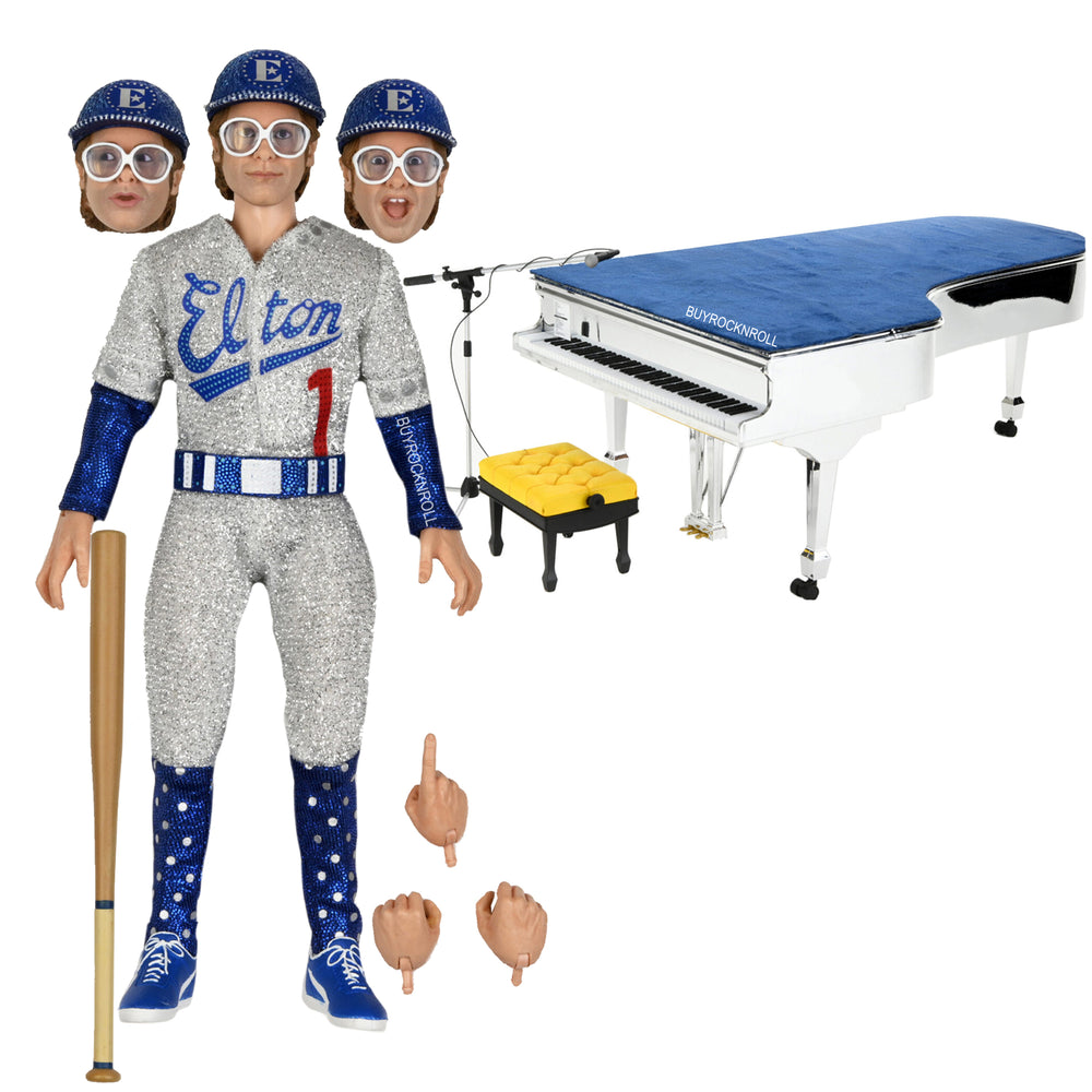 Elton John Collectible 2022 NECA Live in '75 Dodger Stadium 8"  Clothed Action Figure