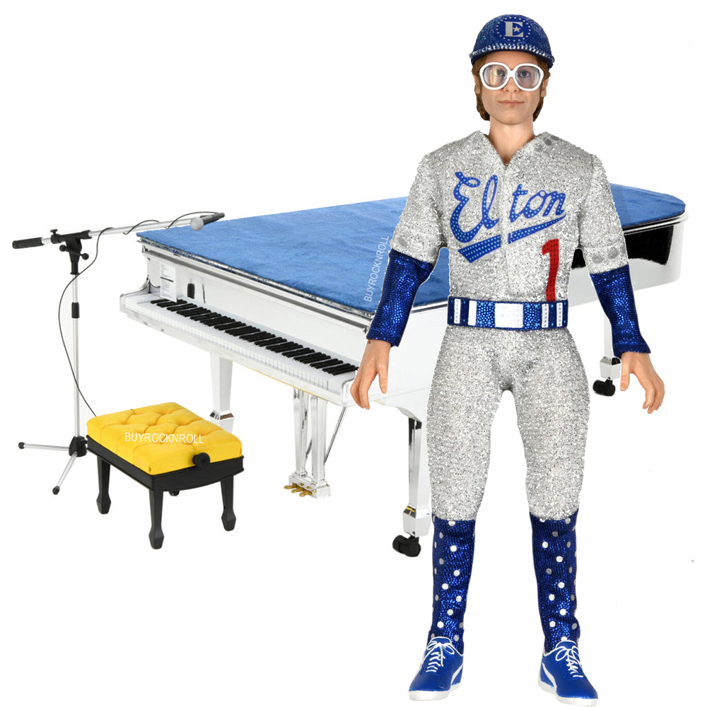 Elton John Collectible 2022 NECA Live in '75 Dodger Stadium 8"  Clothed Action Figure