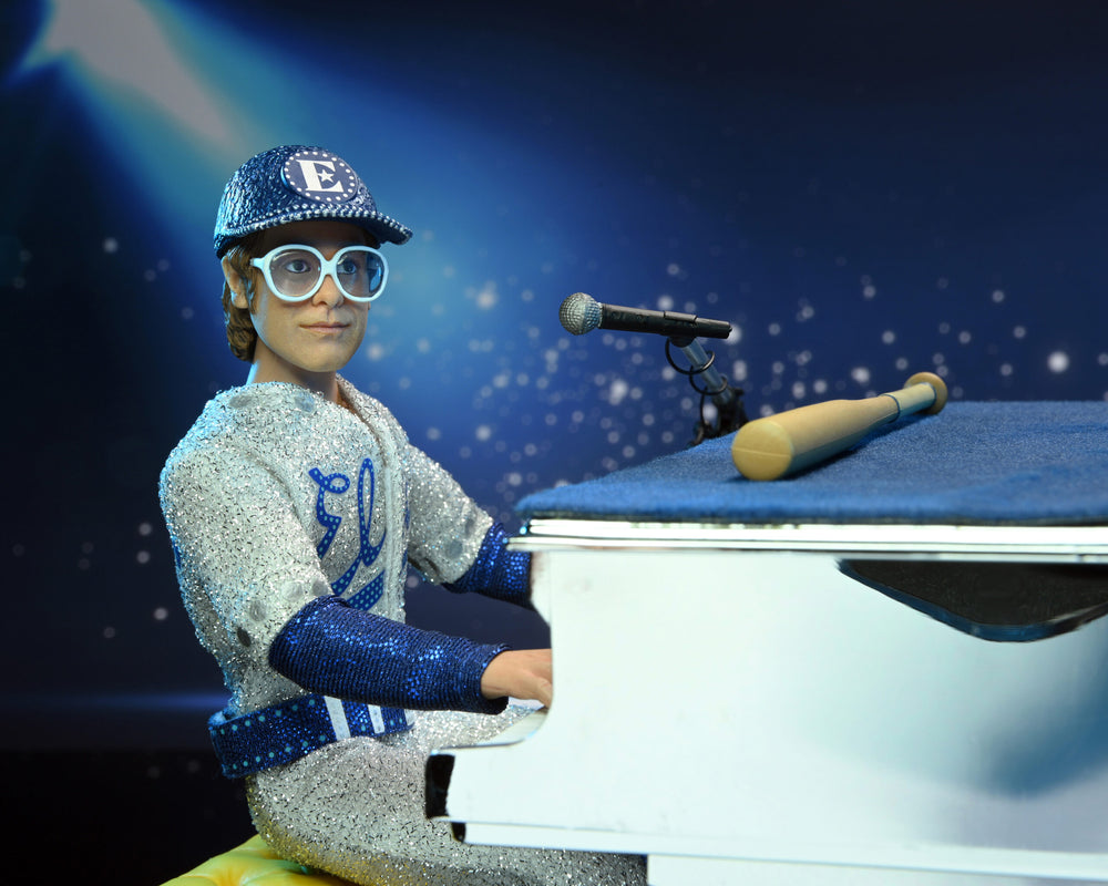 Elton John Collectible 2022 NECA Live in '75 Dodger Stadium 8"  Clothed Action Figure