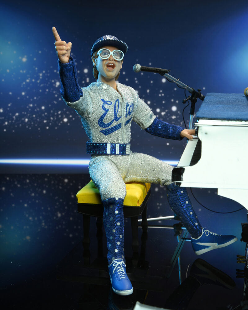 Elton John Collectible 2022 NECA Live in '75 Dodger Stadium 8"  Clothed Action Figure