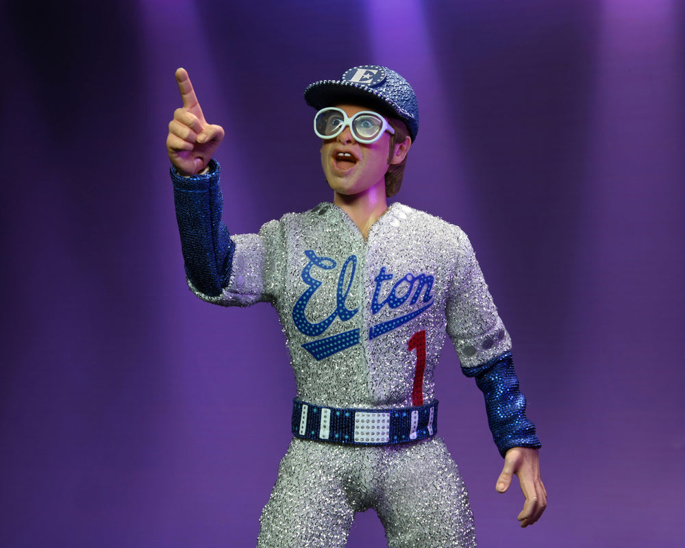 Elton John Collectible 2022 NECA Live in '75 Dodger Stadium 8"  Clothed Action Figure