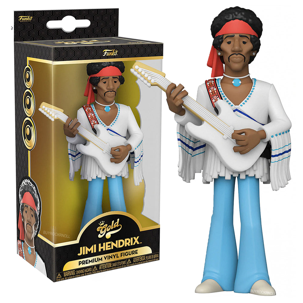 Jimi Hendrix Collectible 2022 Funko 12 &5 Inch Premium Gold Vinyl Figures