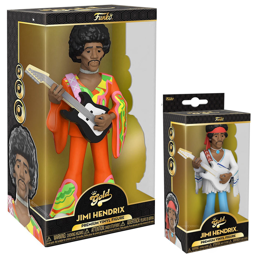 Jimi Hendrix Collectible 2022 Funko 12 &5 Inch Premium Gold Vinyl Figures