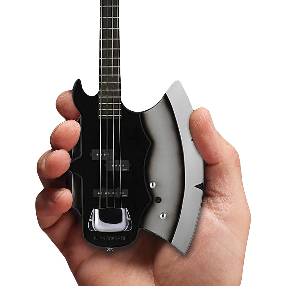 KISS Collectible Axe Heaven Gene Simmons Signature AXE Bass Mini Guitar Model in Collectors Packaging