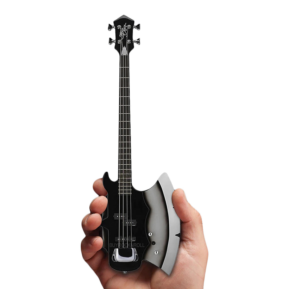 KISS Collectible Axe Heaven Gene Simmons Signature AXE Bass Mini Guitar Model in Collectors Packaging