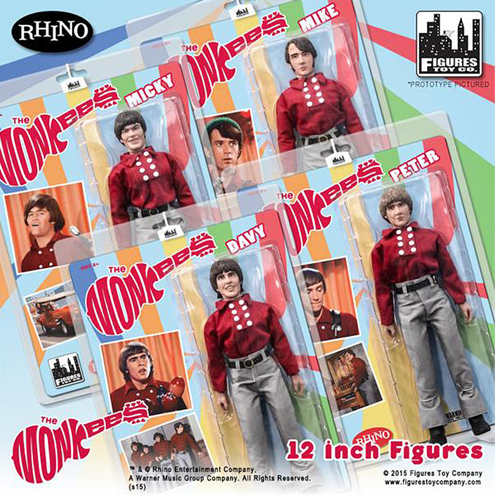 The Monkees Collectible 2015 Figures Toy Company Retro Red Suit 12" Doll Set