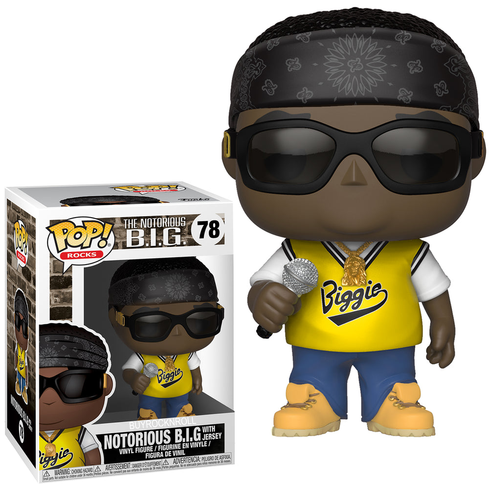 Notorious B.I.G. Collectible Handpicked 2018 Funko Pop! Rocks Biggie Figures in Protector Display Case