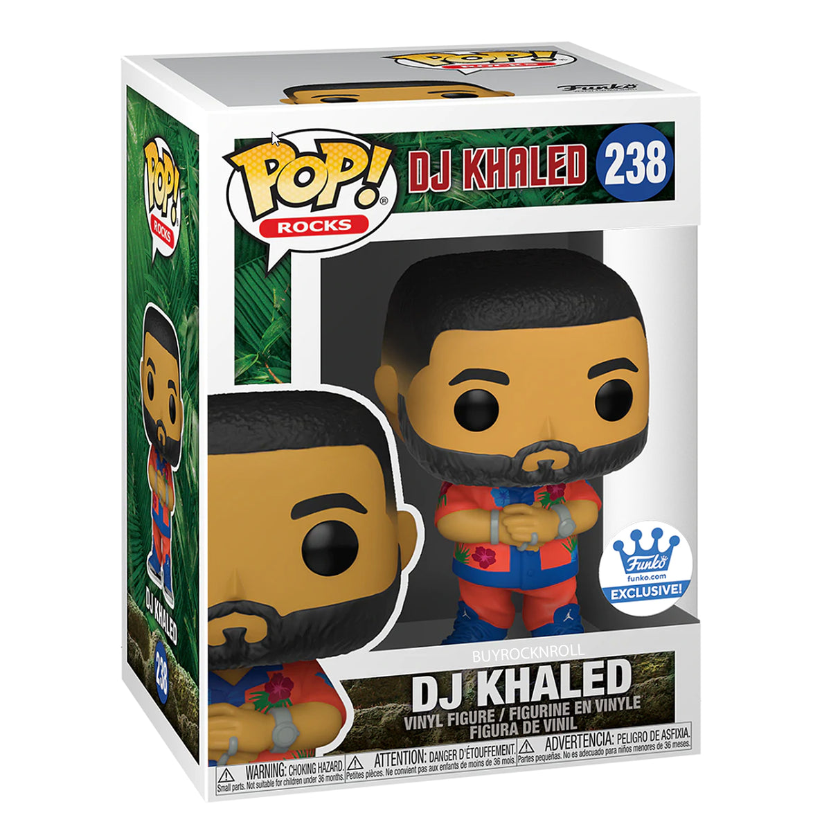 Funko Pop! Rocks - Figurine DJ Khaled #238 (Exclusive) - Collection En Vinyle, Personnage Musique - 7