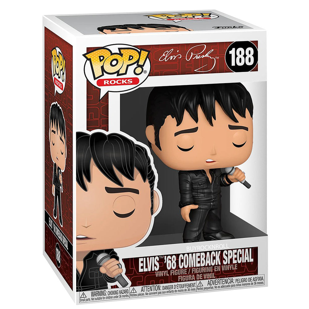 Elvis Presley Collectibles Funko Pop Rocks 5 Figure Set: '68 Comeback, Blue Hawaii & Jailhouse Rock