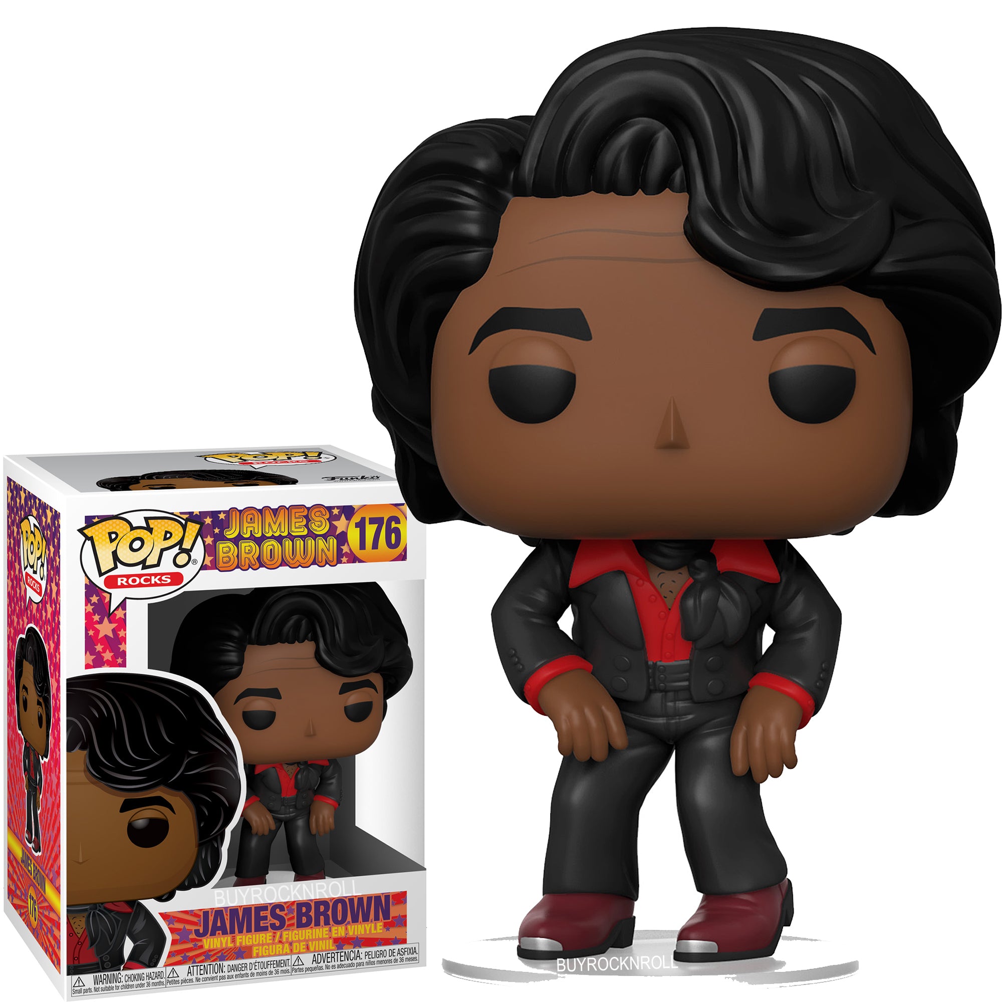 James Brown 2020 Funko Pop Rocks God Father of Soul Figure #176 in Protector