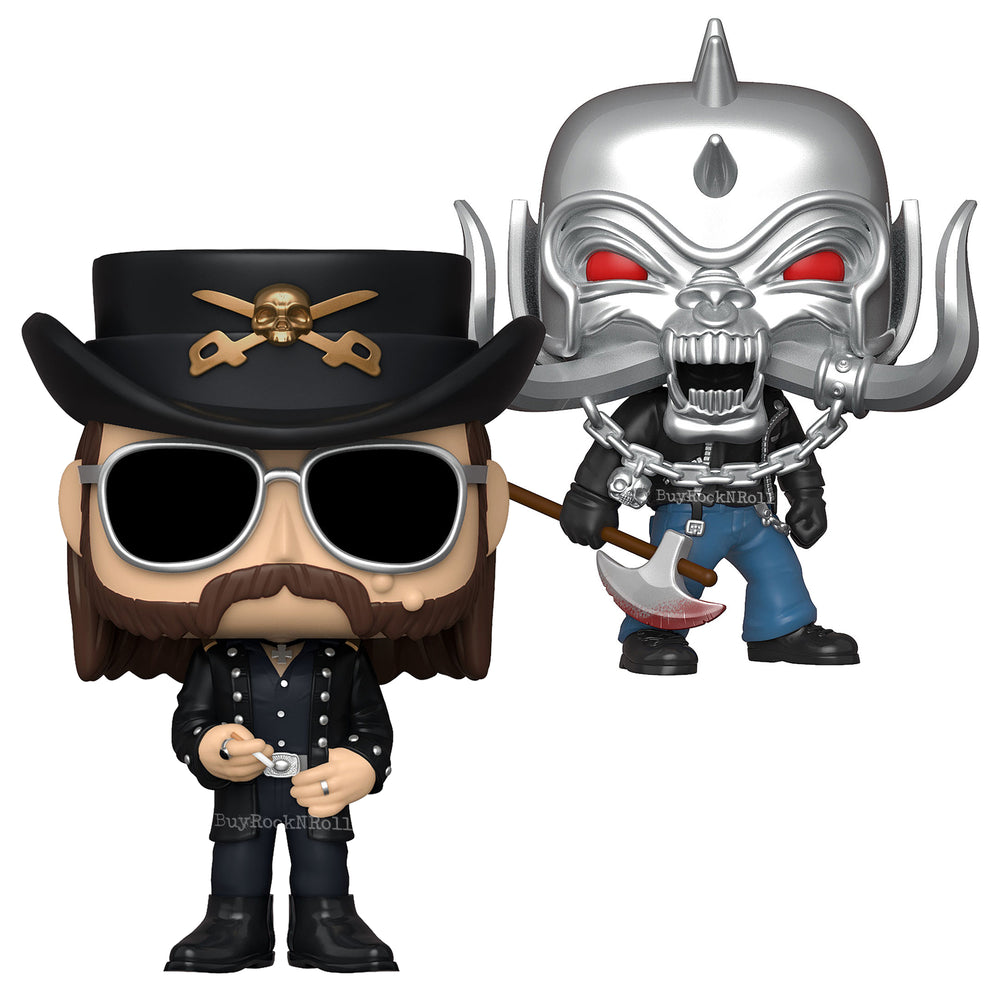 Motorhead Collectible Funko Pop Rocks Lemmy Kilmister #170 Warpig #163 Figures in Protectors