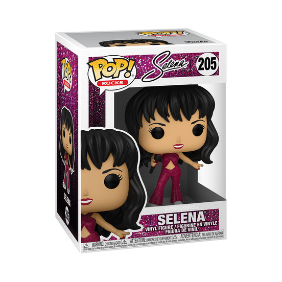 SOLD OUT! Selena 2021 Funko Pop Rocks #205 Burgundy Outfit Glitter Figure