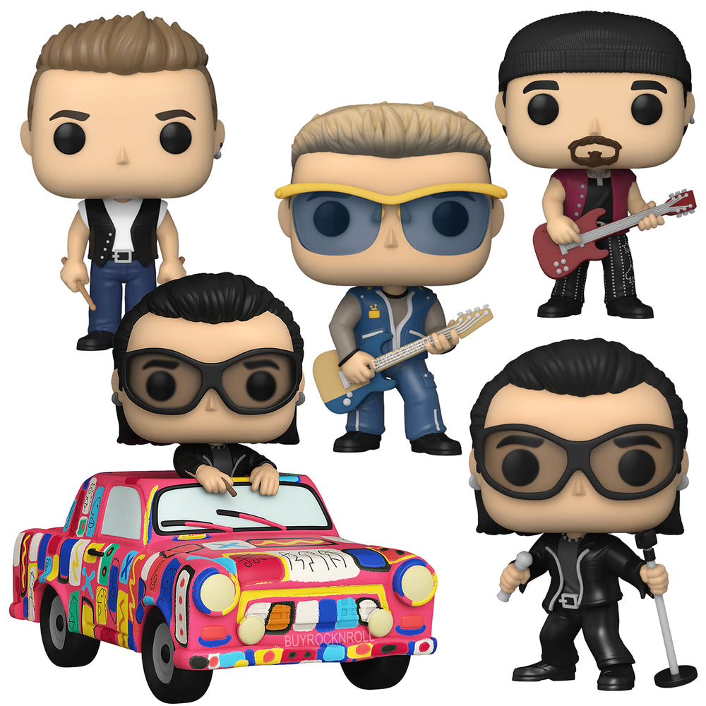 U2 Collectible 2022 Handpicked Funko POP! Rocks Zoo Tv Figures & POP! Rides Bono Achtung Baby Car