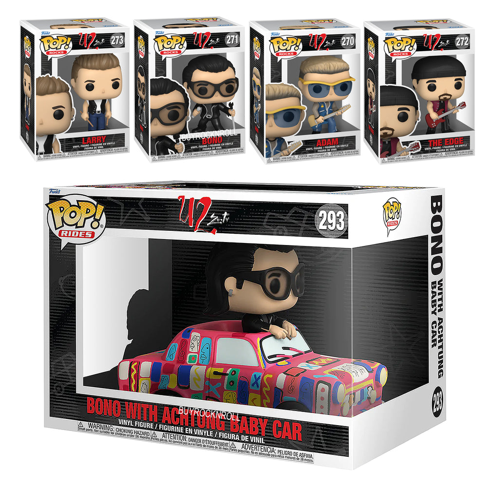 U2 Funko 2022 Pop Rocks & Rides Bono Achtung Baby Car #270 #271 #272 #273 #293