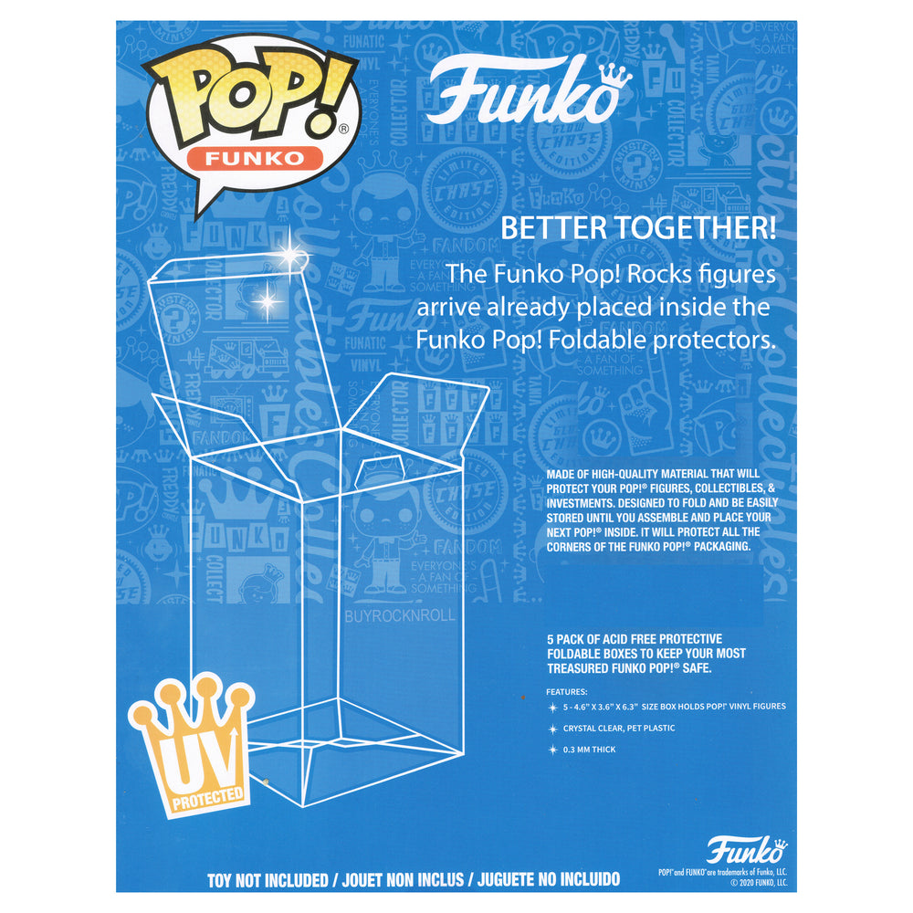 TLC Collectible 2021 Handpicked Funko Pop Rocks 3 Figure Set in Funko Protector Displays