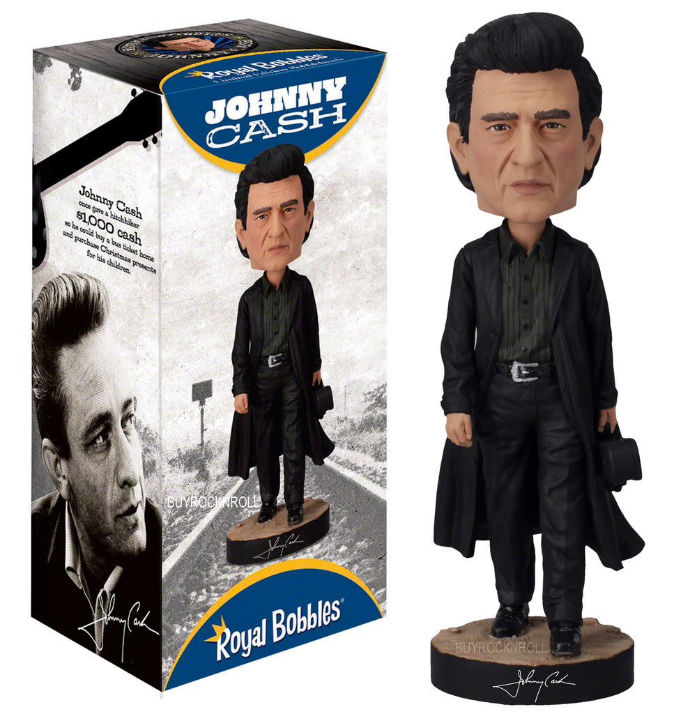 Johnny Cash Collectible Handpicked Royal Bobbles Man In Black Bobblehead