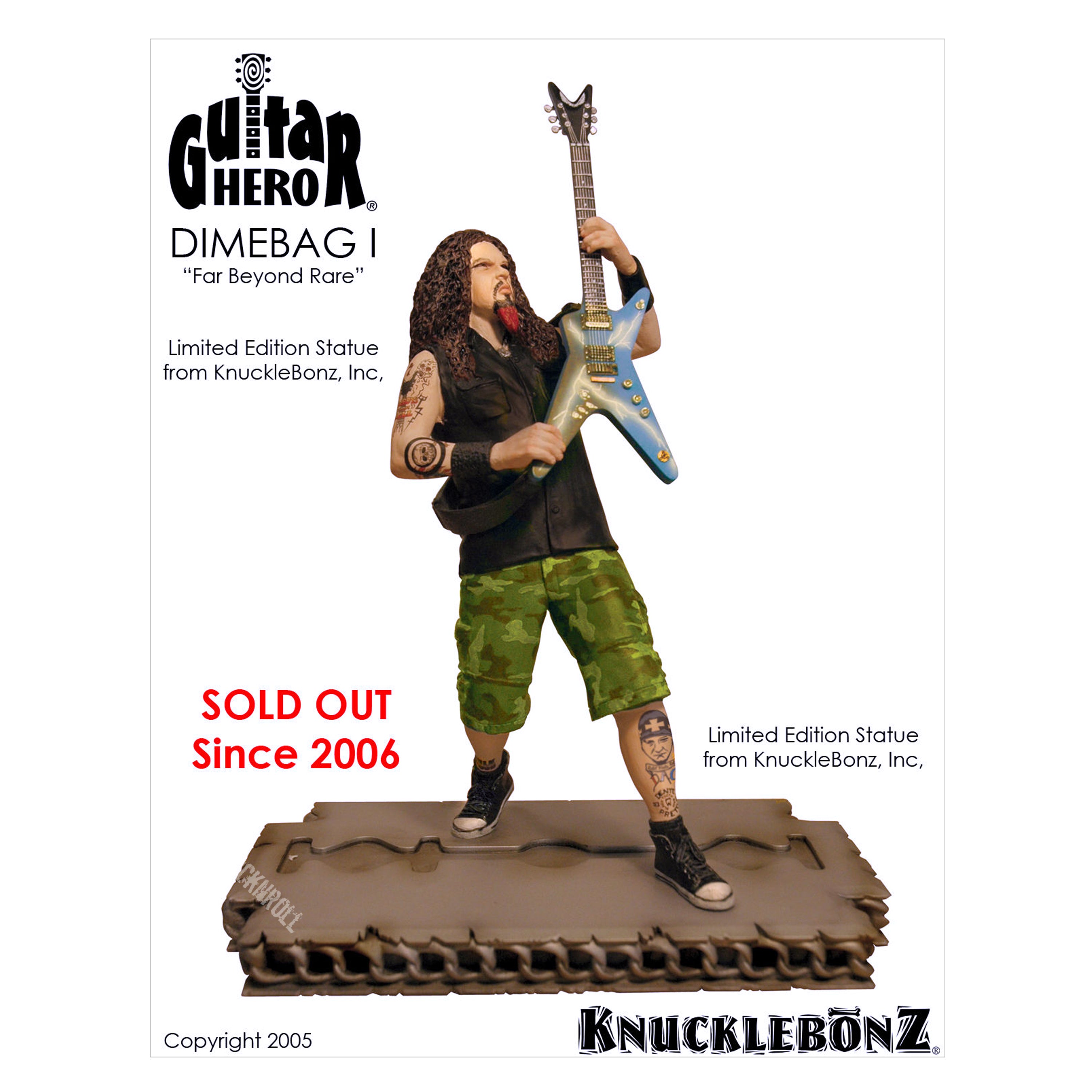 SOLD OUT! Pantera Collectible: 2005 KnuckelBonz Rock Iconz Dimebag Darrell Statue