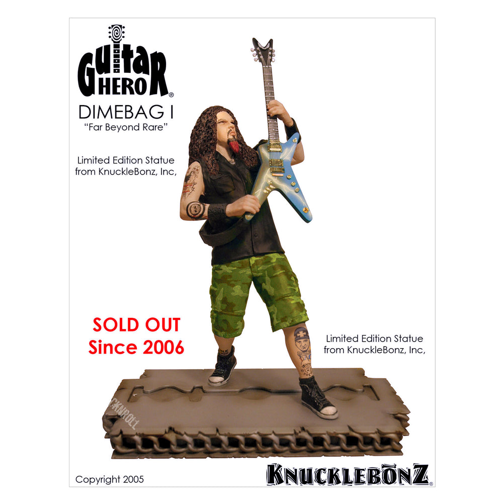 SOLD OUT! Pantera Collectible: 2005 KnuckelBonz Rock Iconz Dimebag Darrell Statue