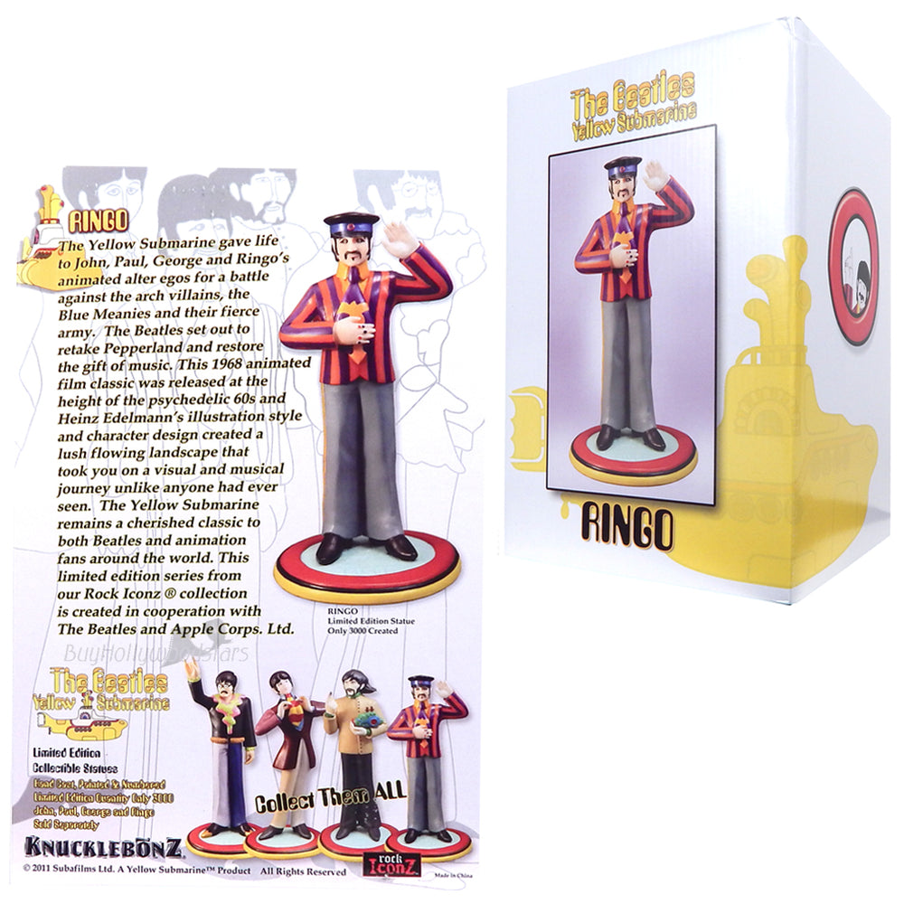 Beatles Collectibles:2011 Knucklebonz Yellow Submarine Rock Iconz Statue Set