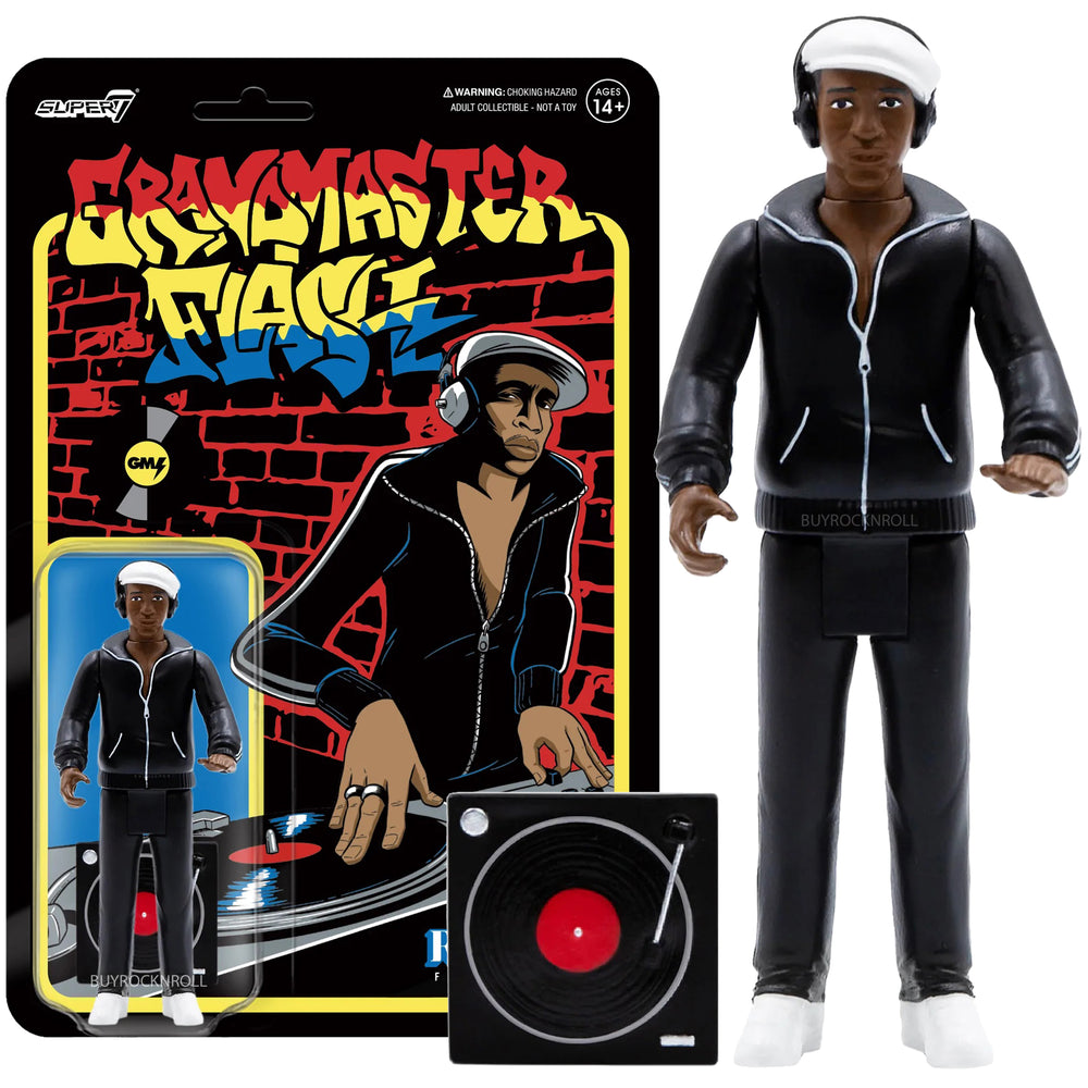 Grandmaster Flash Collectible Handpicked 2022 Super7 Reaction Figure