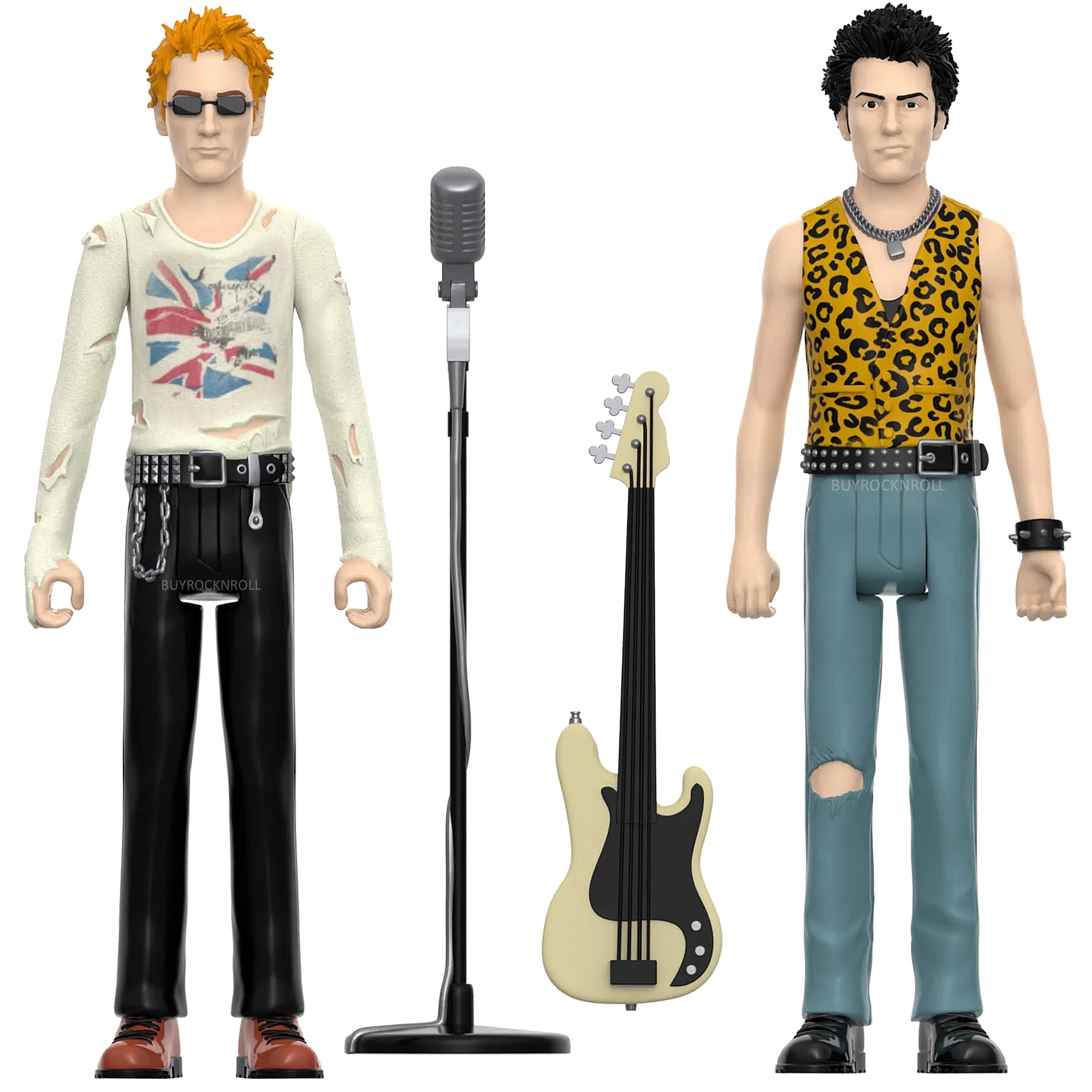 Sex Pistols 2022 Super7 Reaction Figures Johnny Rotten Sid Viscious Wave 1