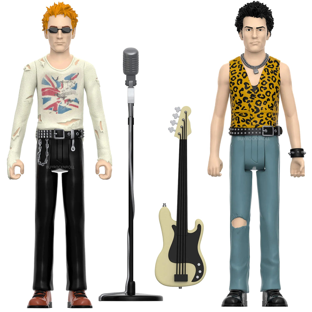 Sex Pistols Collectible 2023 Super7 Reaction Figures Johnny Rotten Sid Viscious