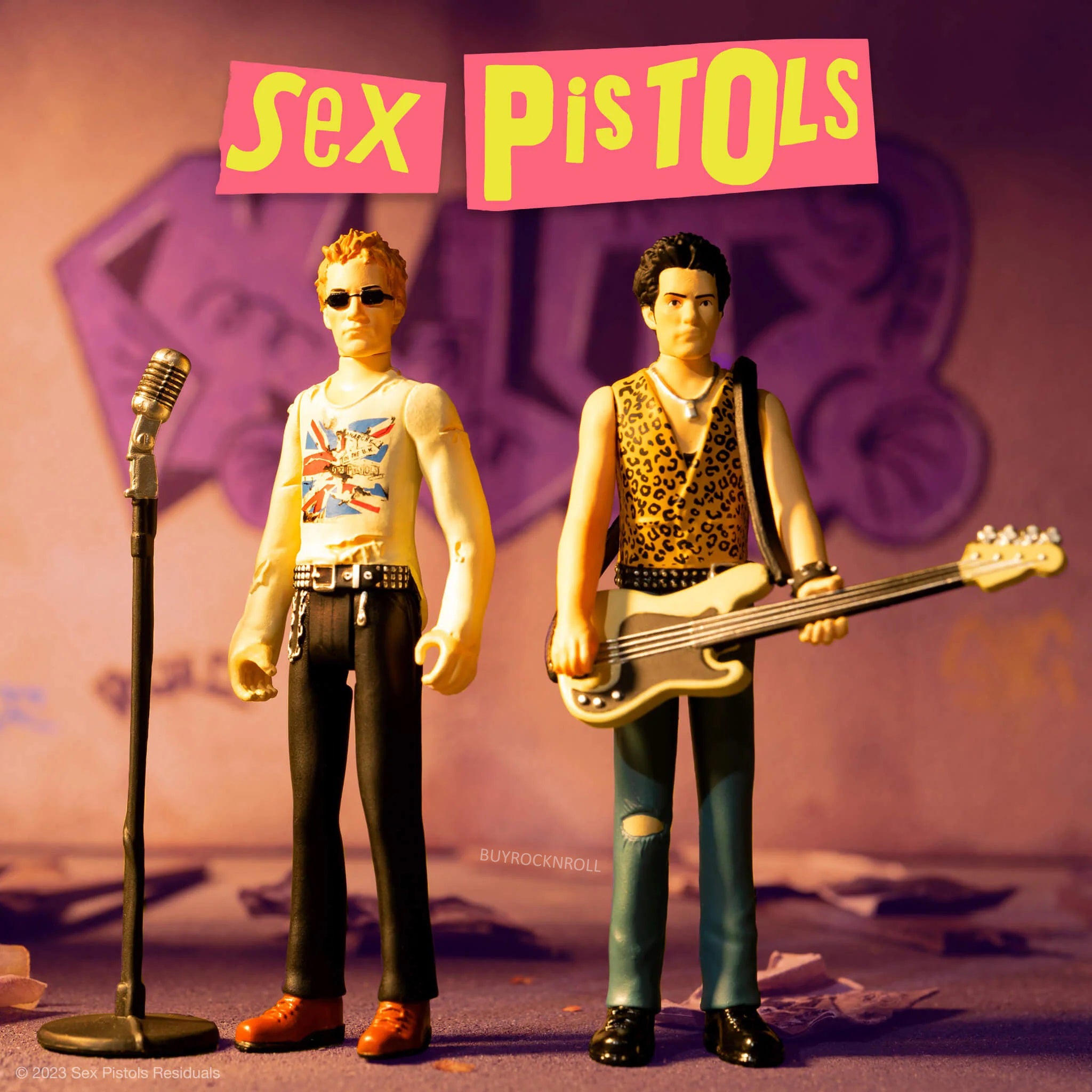 Sex Pistols 2022 Super7 Reaction Figures Johnny Rotten Sid Viscious Wave 1