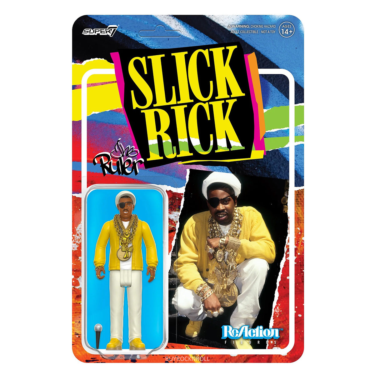 Slick Rick Collectible 2022 Handpicked Super7 The Ruler Reaction Figure