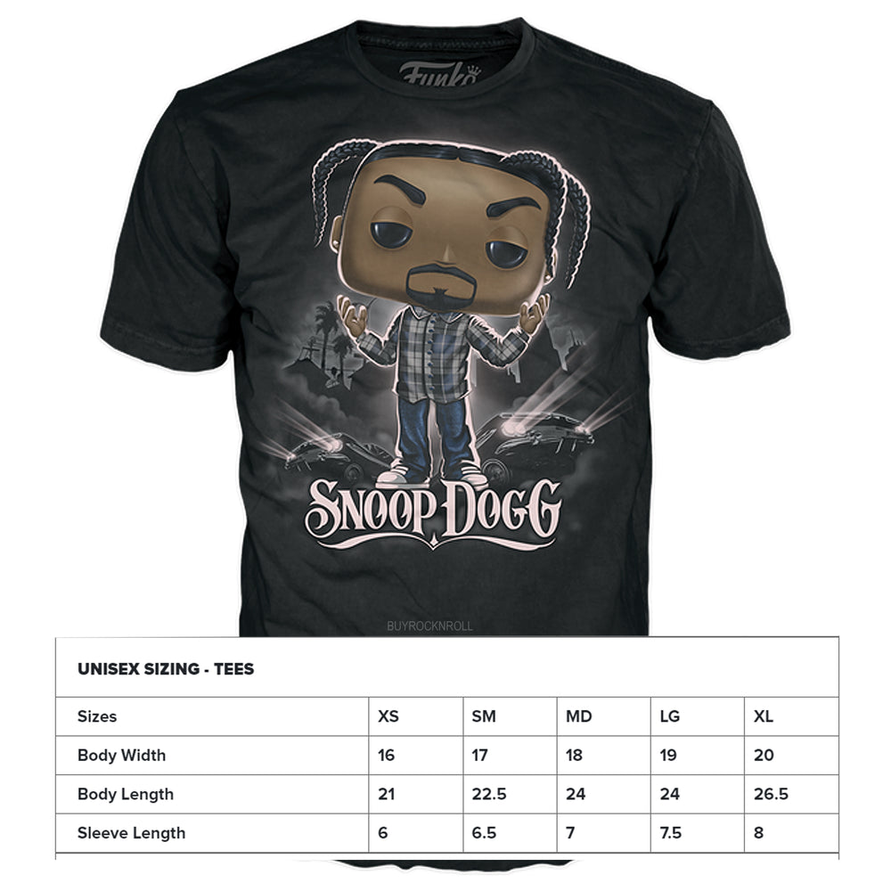 Snoop Dogg Collectible 2022 Funko Pop! Rocks Snoop Dogg T-Shirt Size Large