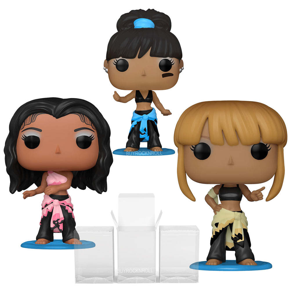 TLC Collectible 2020 Handpicked Funko Pop Rocks 3 Figure Set in Funko Protectors