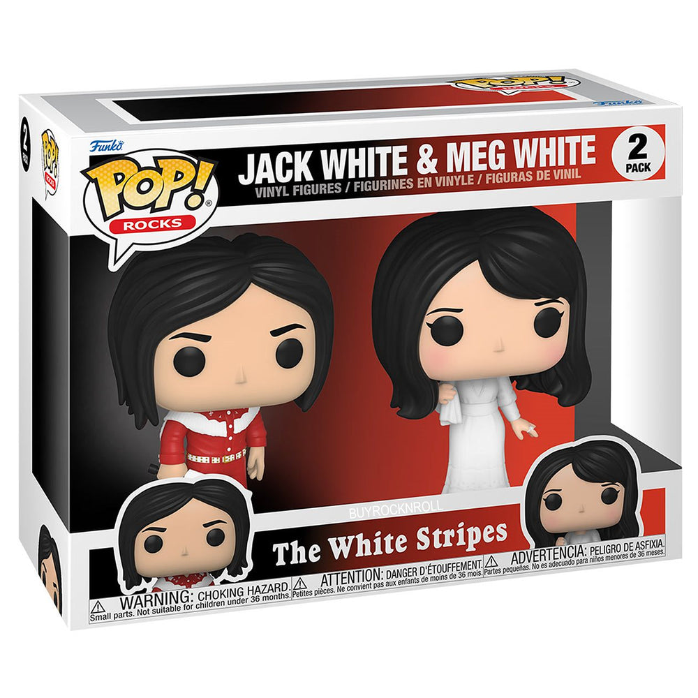 The White Stripes Collectible 2022 Handpicked Funko Pop Rocks Jack White & Meg White Pop! Vinyl Figure 2-Pack Set