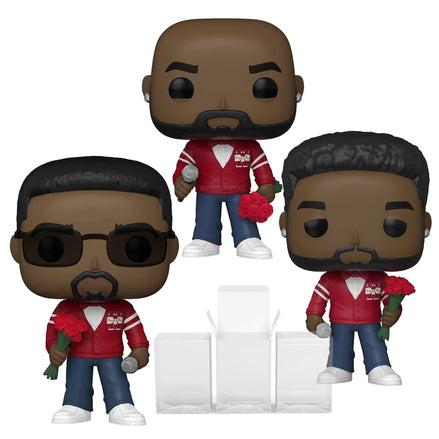 IN STOCK! Boyz to Men Collectible 2021 Funko Pop Rocks 3 Figure Set in Funko Foldable Protectors