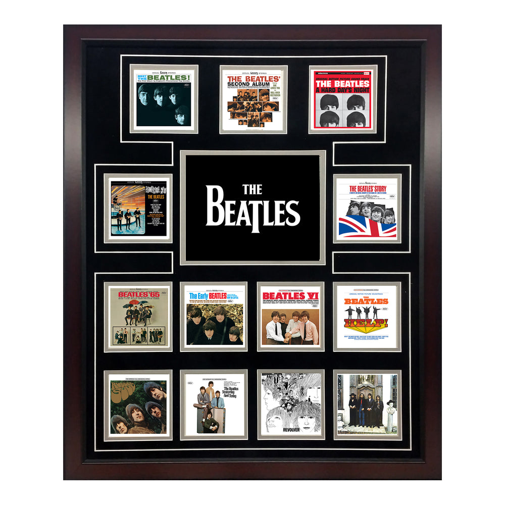 Framed Beatles US Album Discography Collage Capitol Records