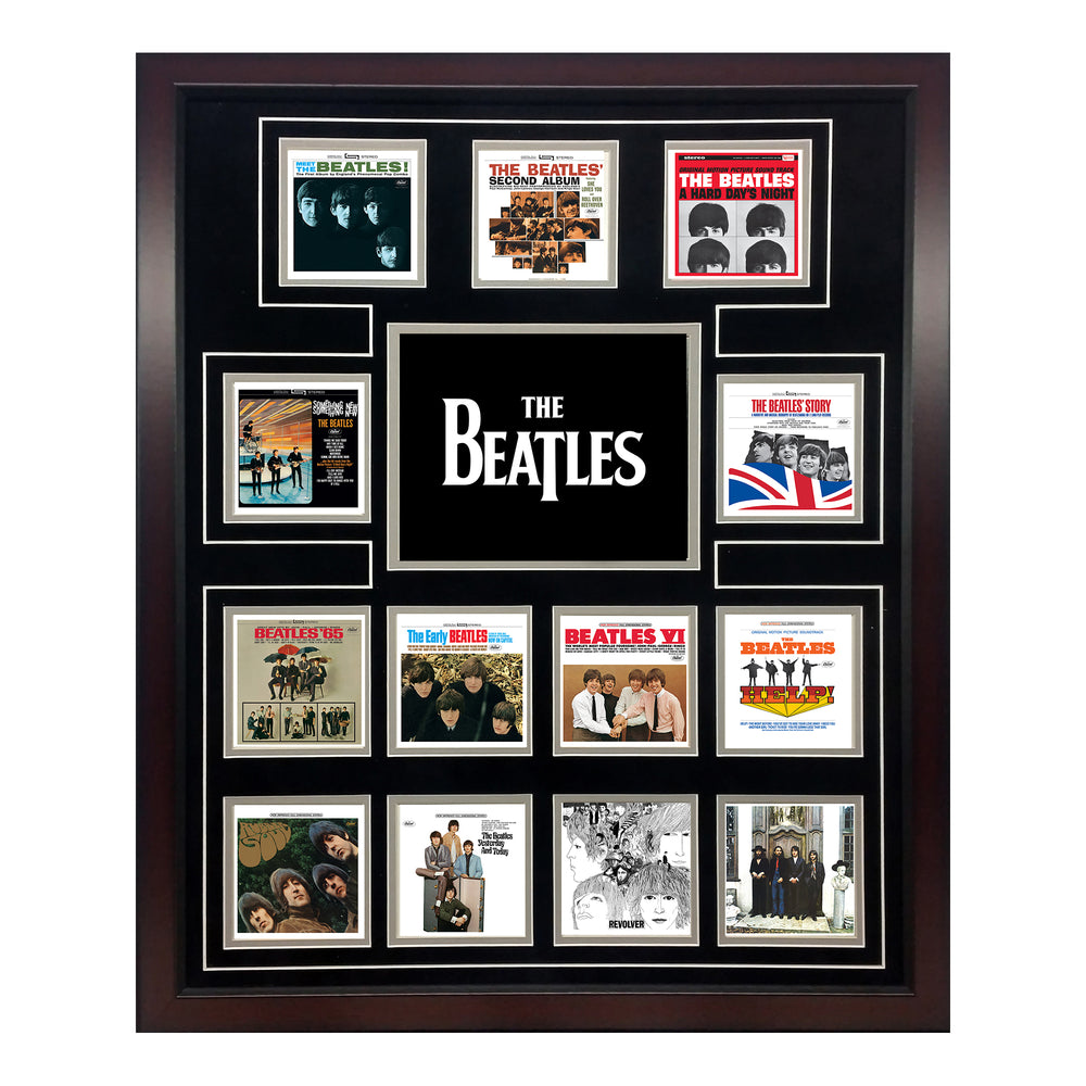 The Beatles Collectible Steiner Sports Framed US Album Discography Collage Capitol Records Releases 1964 -1970