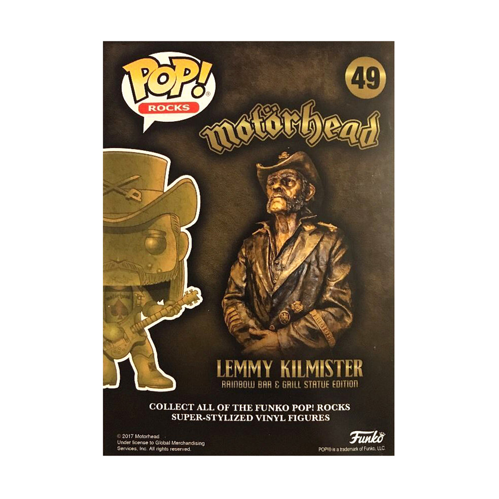 Motorhead 2017 Funko Pop! Rocks Lemmy Kilmister Gold (Golden State) Figure in Protector